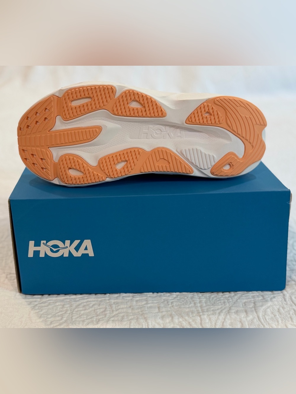 Hoka Women's Skyflow Light Green & Lavender Running Shoes with Yellow Logo - Picture 5 of 13
